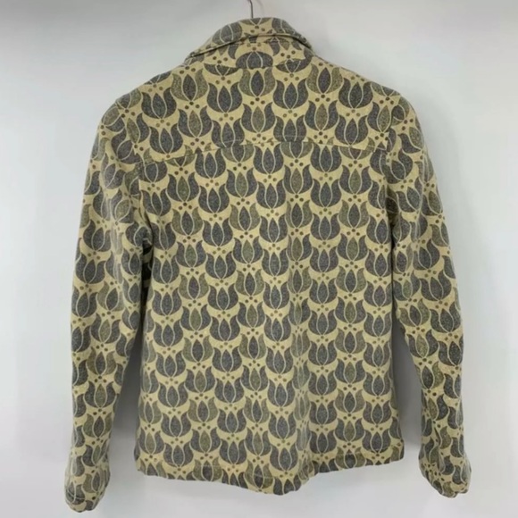 Fossil Women’s Peacoat Wool Blend Tan Floral S - Picture 3 of 5